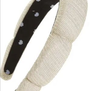 Lele sadoughi x Atlantic-Pacific headband. Gold scalloped.